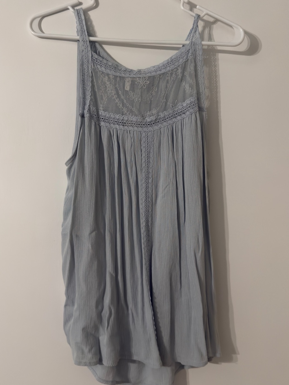 Maurices Light Blue Lace-Trim Camisole